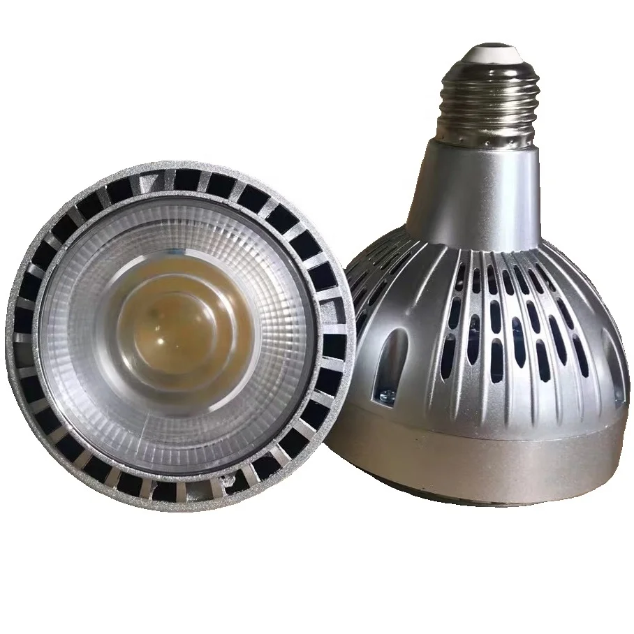 Display showcase cabinet lighting silver white black e27 bulb lamp 30w 40w cob track par30 led light