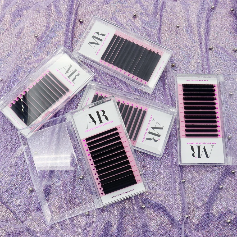 Easy Fan Eyelash Extension Natural Cashmere Matte Black Korean Silk Eyelashes Easy Fan Volume Eyelash Extension