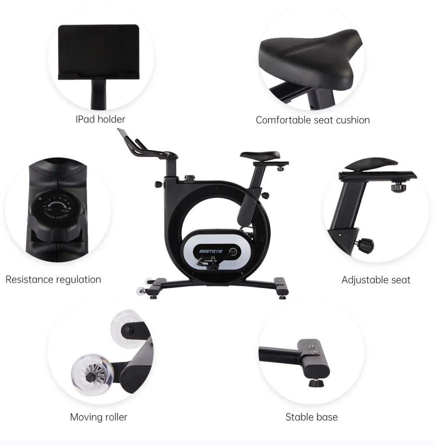 Special O-shaped Design Smart Adjustable Magnetic Resistance Adjustable Muscle Build Spinning Bike Gym Bike Elliptical Machine