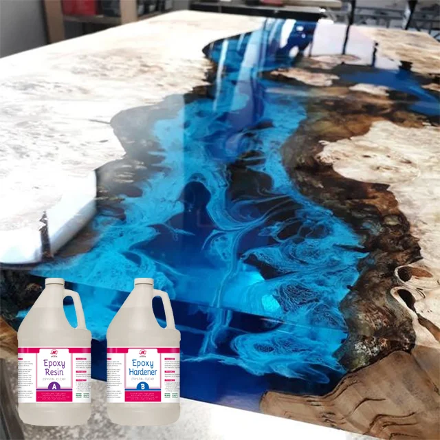 Современный эпоксидный стол из дерева Soilid