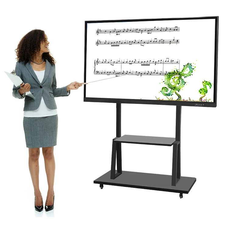 Wall mount interact board wireless projection education clear touch interactive panel 65 inch 75 inch