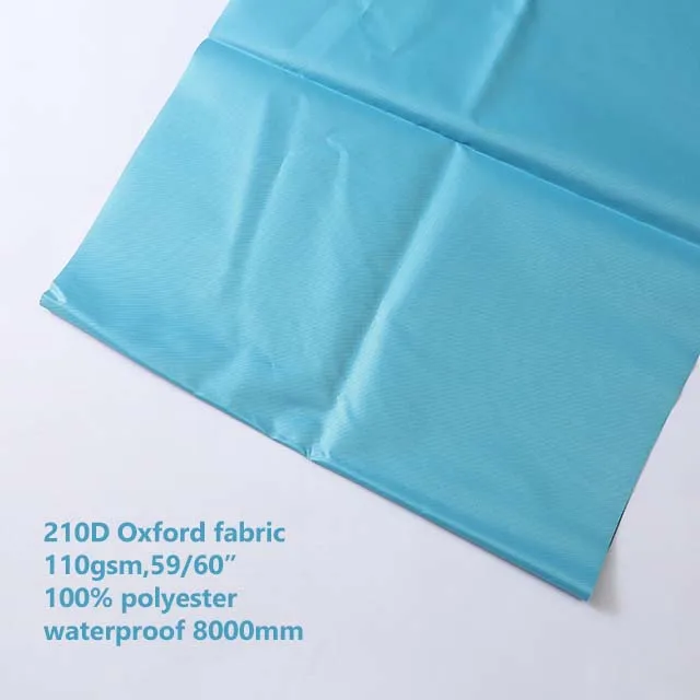 outdoor umbrella fabric 100% polyester oxford fabric 210D  black rubber full blackout coating waterproof 8000mm fabric