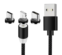 AORAX FREE shipping ready stocks micro usb type c 8 pin magnetic charging cable for iphone huawei samsung magnetic cable