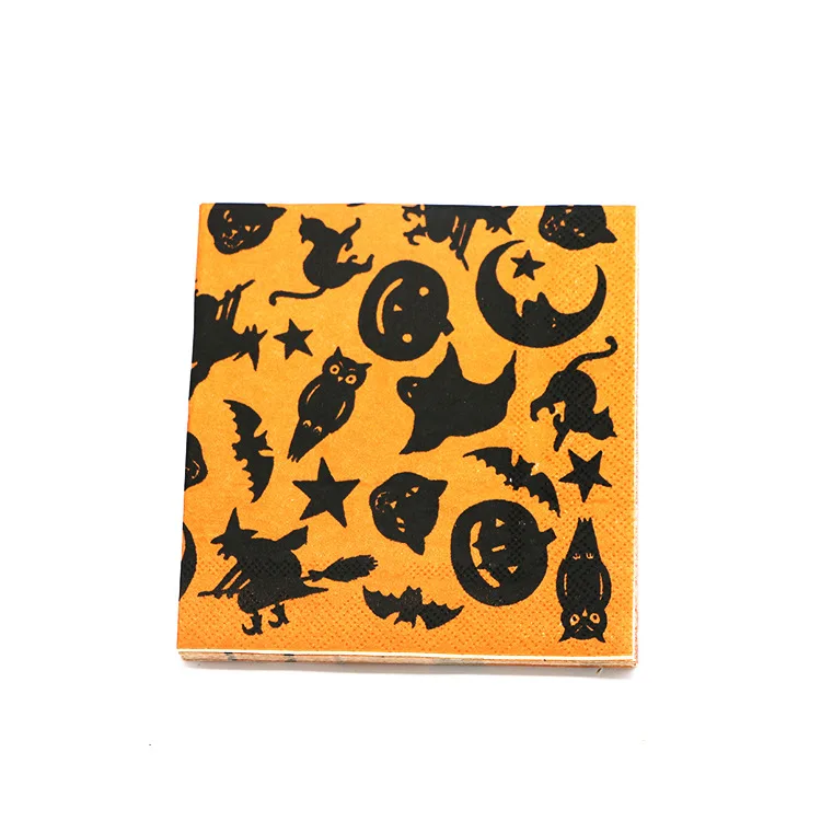 Custom printed beverage napkins foil stamp fancy baby shower party gold paper printing napkin