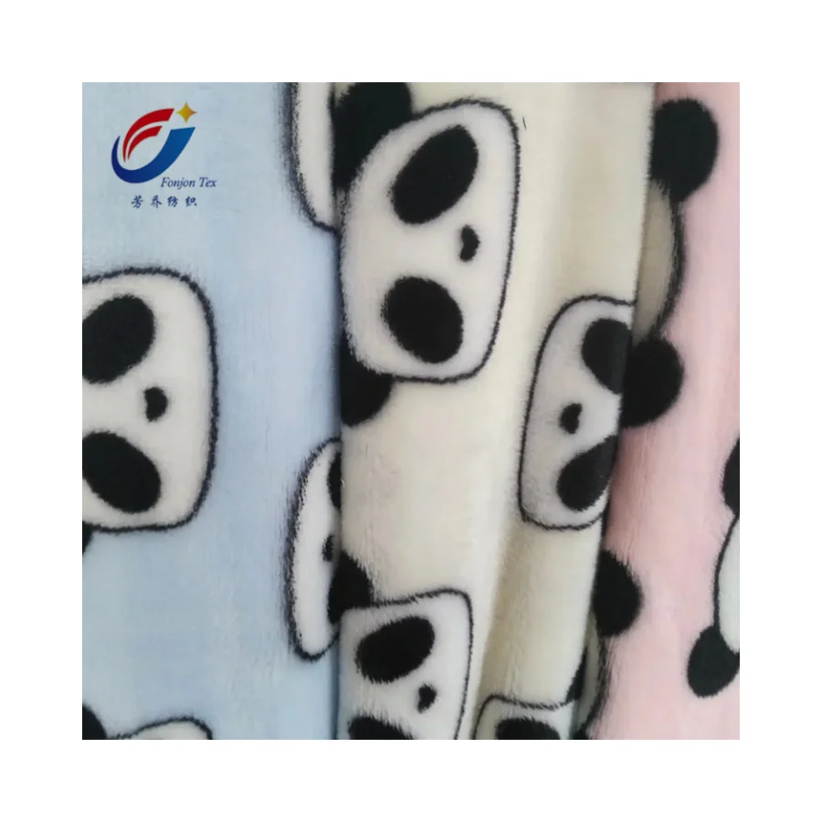 Фланелевая флисовая 100% полиэфирная ткань из микрофибры с принтом для матраса