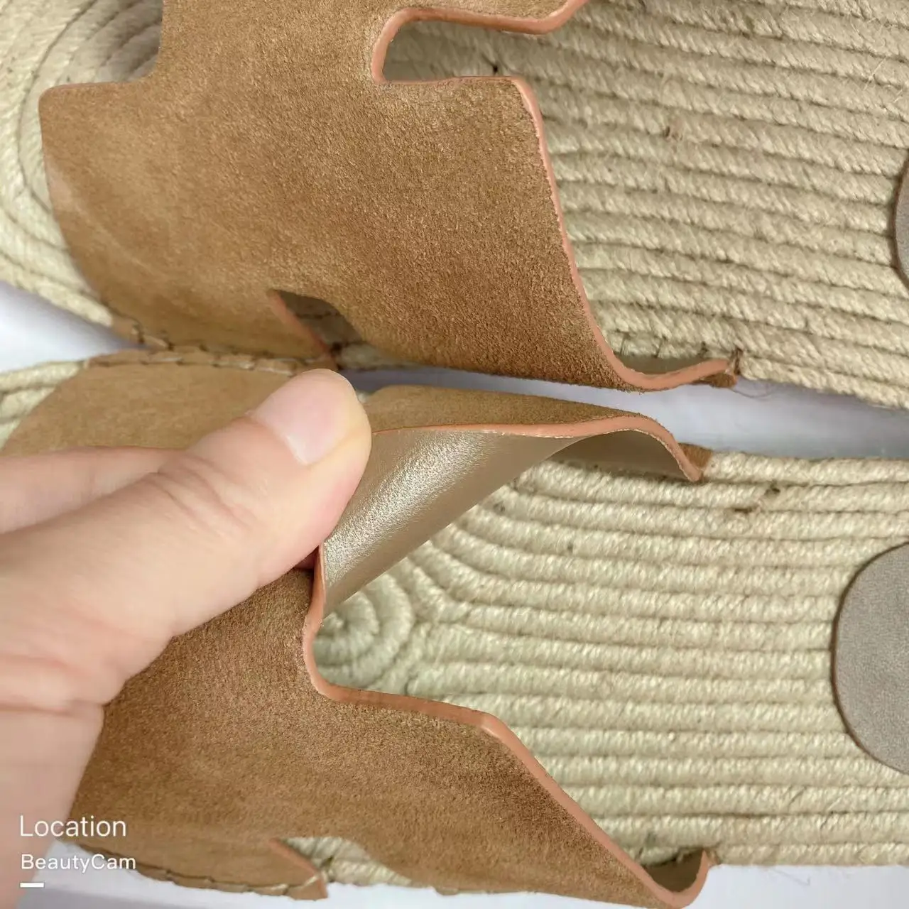 Luxury Men s Raw Cow Genuine Leather Espadrilles Straw Slipper Man Casual Backless Open toe Slippers Shoes