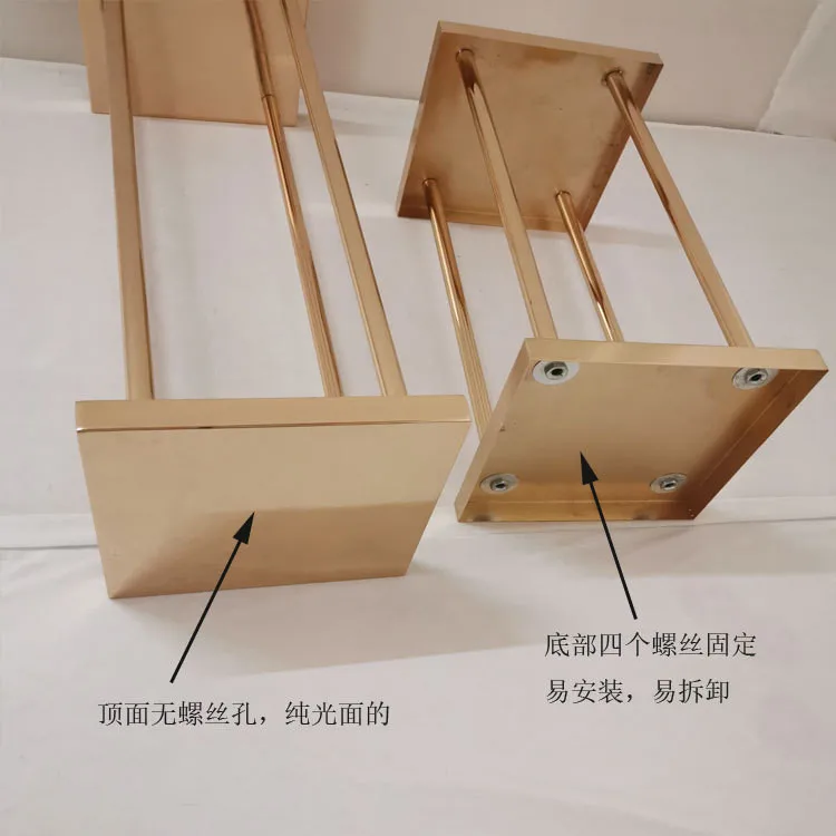 Metal Square Frame Tall Gold Rectangle Flower Vases Stand For Wedding Event Stage Walkway Table Centerpiece Decoration Props