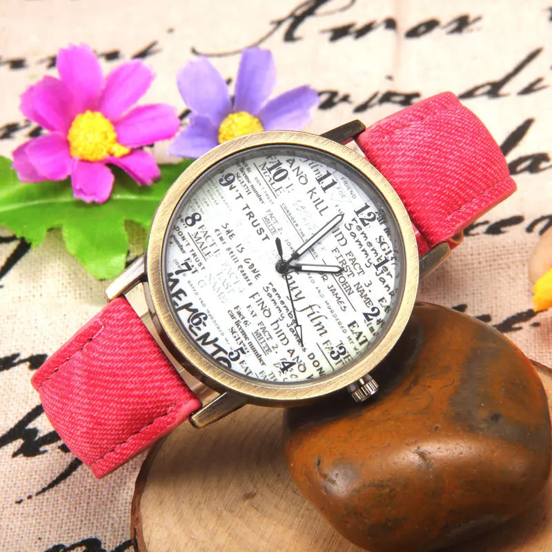 Fashion Jean Denim Fabric Band Dress Ladies Watch Casual Men Women Wristwatches Quartz Watch Gift Horloges Relogio Feminino