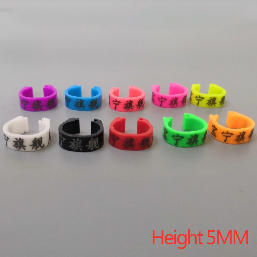 Cheaper price Pigeon Leg Plastic Foot Clip Rings Band for Birds Chickens Tags Mixed Color pigeon foot ring