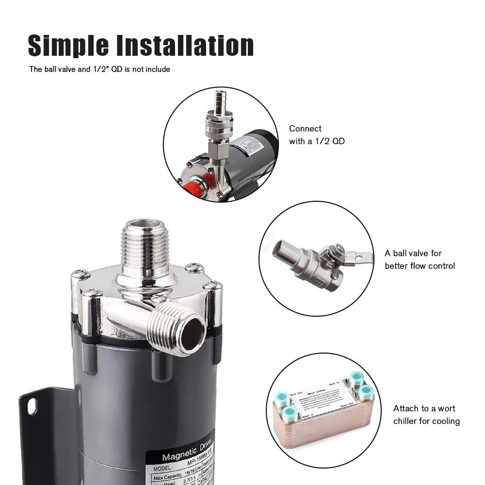  Насос из нержавеющей стали 15R 220 V 1/2 NPT для домашнего пивоварения электромагнитный привод пива