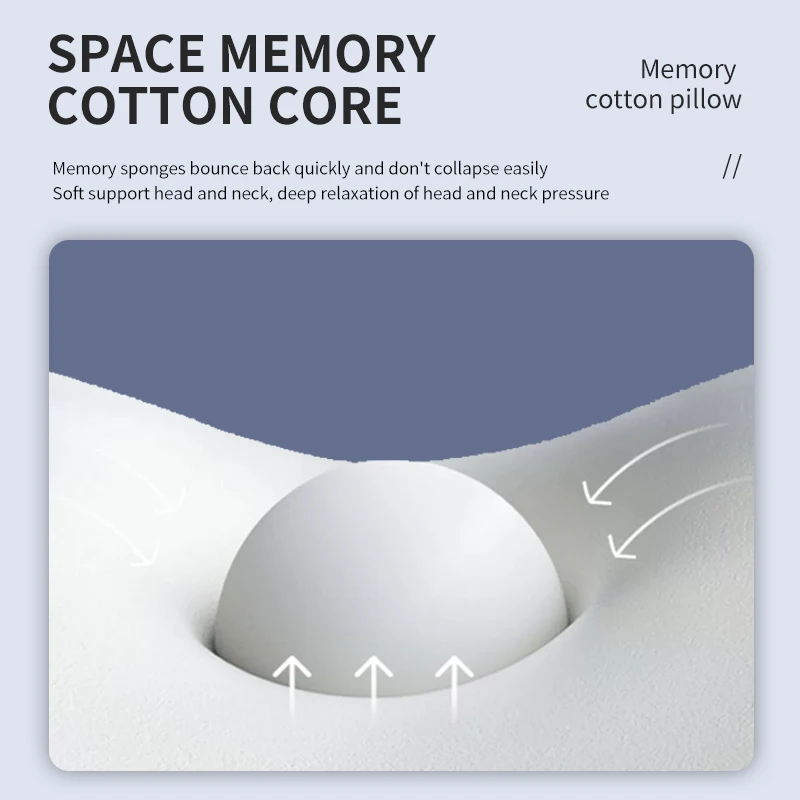 Eco-Friendly Memory Foam Pillow Removable Cover Comfortable Customized Ergonomic Pillow Orthopedic Neck Support or Bed Pillows