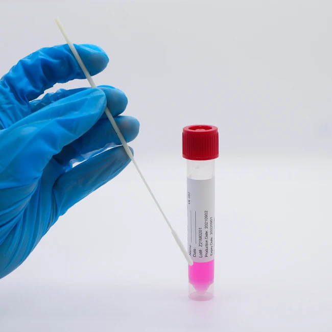 OEM/ODM Transport Medium Sample Disposable Saliva Collection Mouth Bucca Swabs Sterile Nasopharyngeal Oral Nasal Swab Stick