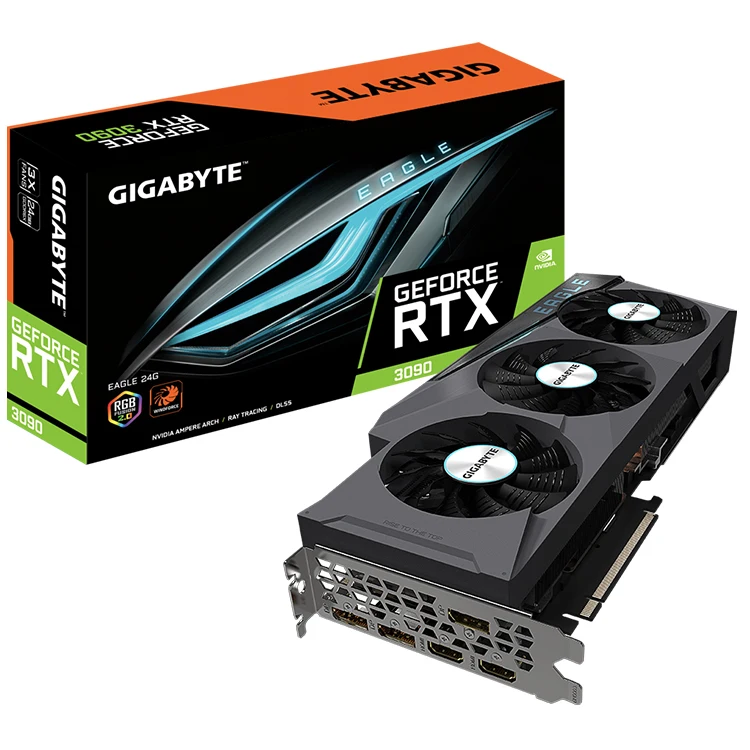 
 Gpu GIGABYTE NVIDIA RTX 3090 EAGLE 24G игровая графическая карта с Ampere потоковые мультипроцессоры поддержка PCI-E 4,0  