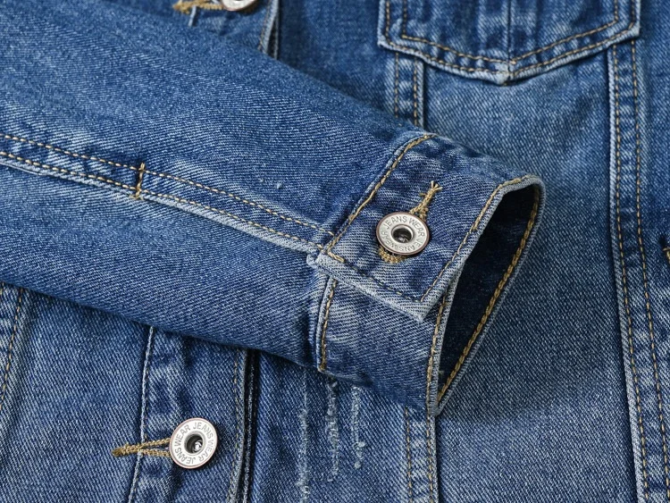 Hot Sell New Denim Jacket For Women Plus Size 6x Custom Crew Neck Long Sleeve Jacket Women High Quality Jeans Denim Jacket