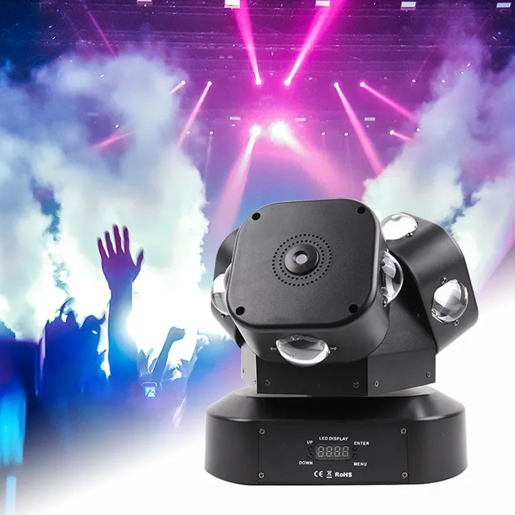 Concert effect rgbw scanner light Dj Strobe stage Light 3 heads rotating moving head laser projector