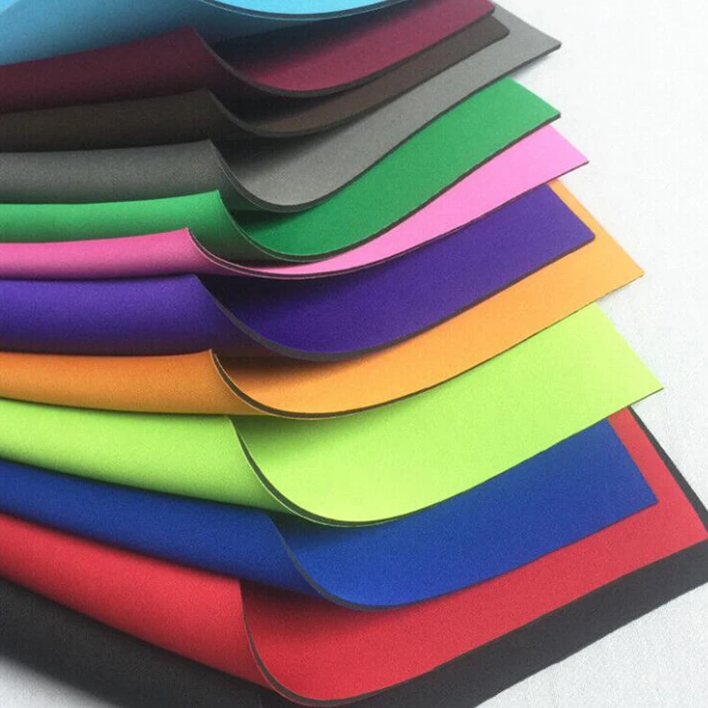 Wholesale multi color waterproof patterned sublimation SBR SCR CR neoprene with coated polyester fabric textured neoprene fabric