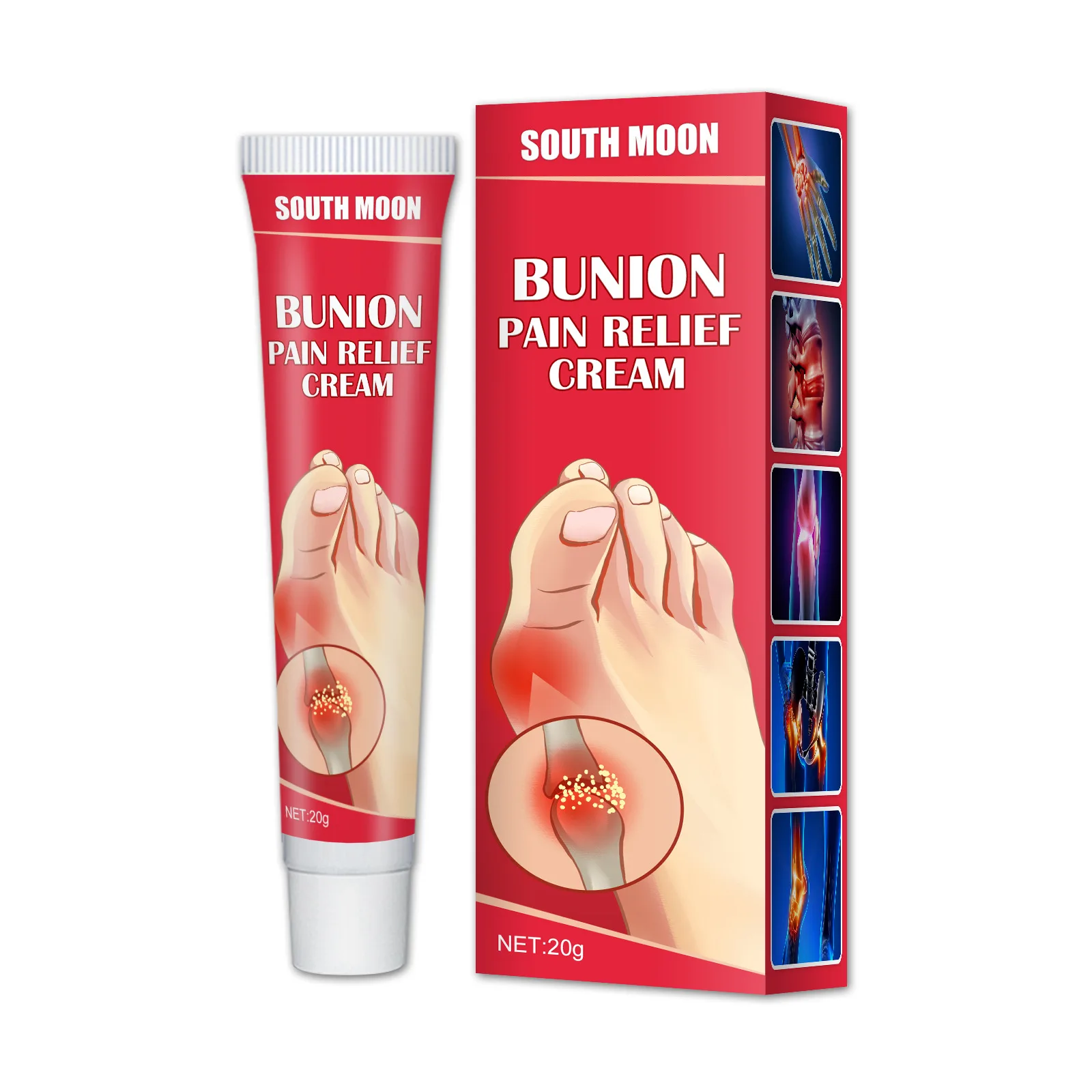 South Moon 20g Bunion Pain Relief Ointment Joint Toe Pain Cream Bunion Gout Pain Relief Stiffness Inflammation Treatment
