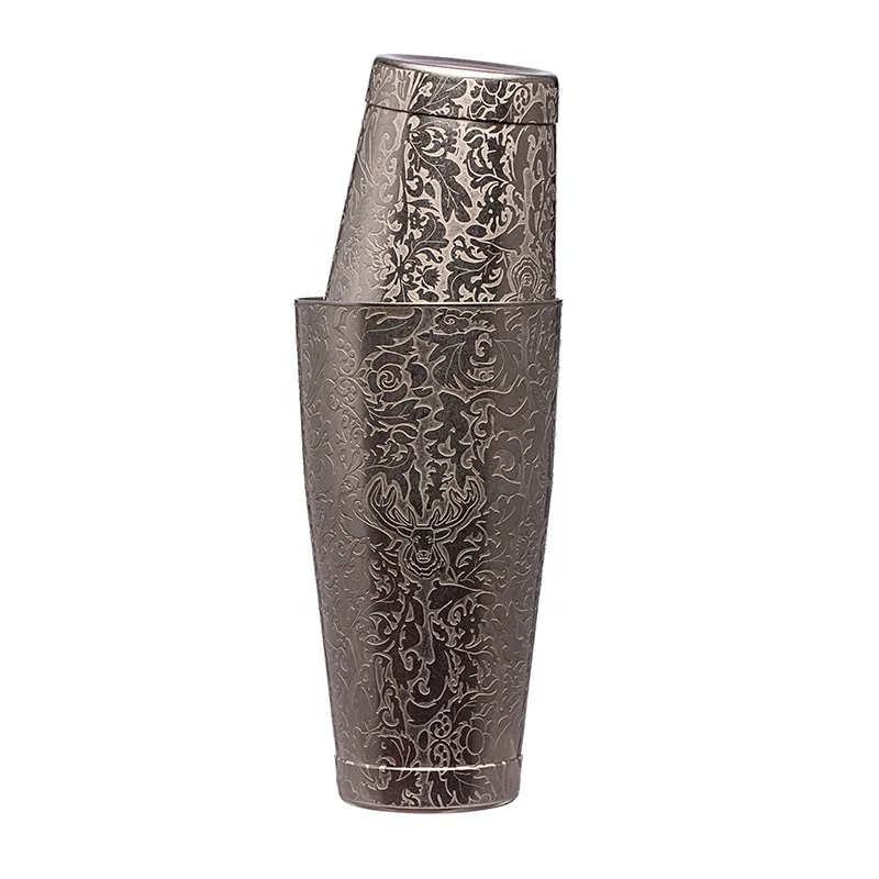 New Design Antique Modern Black Copper Stainless Steel Cocktail Shaker For Bar