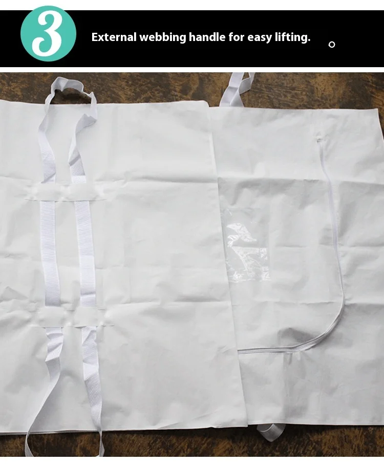 Good Selling White Disposable PVC Material Body Bags for Adult Dead Bodies Funerary Funeral Bodybags