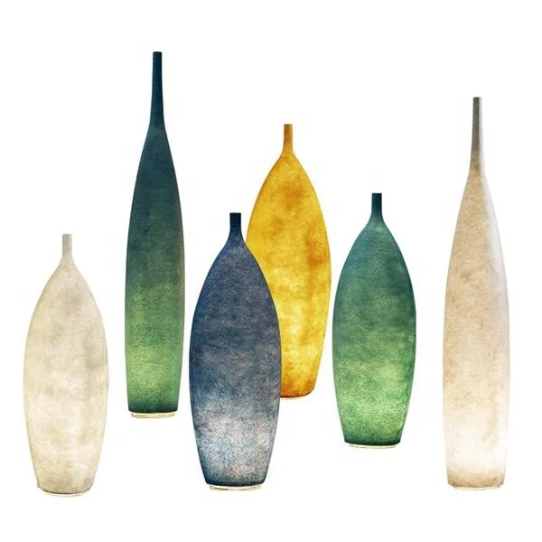 Modern Design LED Standing Floor Lamp Home Hotel White Yellow Blue Green 142cm Novelty Simple Resin Vase Night Floor Lamp