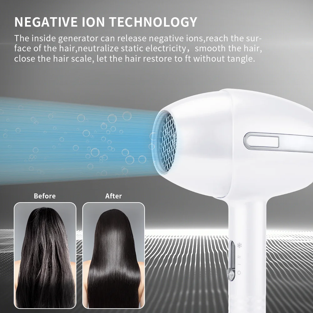 Custom Lightweight Mini Blow Dryer Sepillo Electrico Pelo 3 Heat Settings