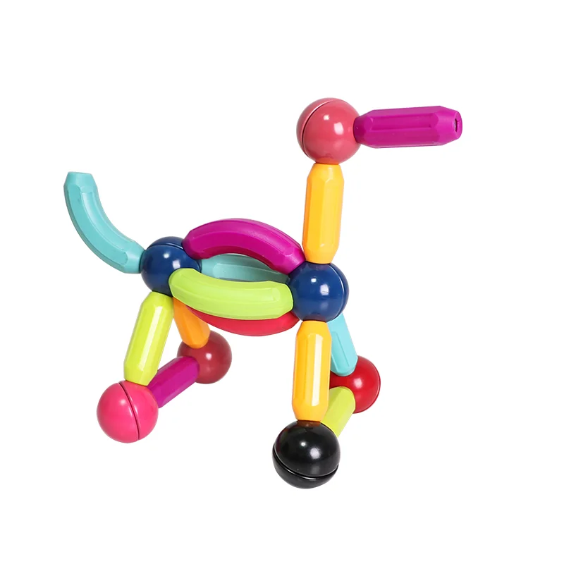 98pcs STEM preschool Mini Magnetic Building Blocks Set DIY Magnetic Sticks Toys for Toddlers Educational Toys for Kids