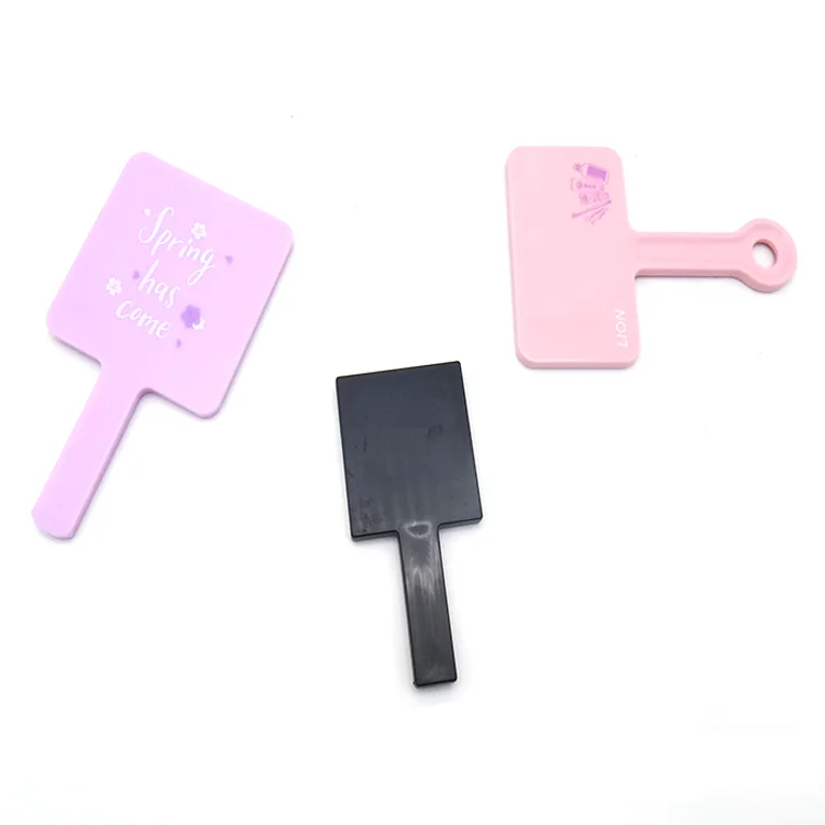 Factory wholesale cheap price good quality custom square makeup mirror vanity child hand mirror with handle