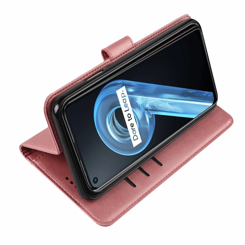 Luxury Flip Leather Case With Card Holder For OPPO A55S 5G Realme Q3T Q3S K9S 9 SE 5G Speed 9i A36 A76 A96 K10 4G C35 Narzo 50A