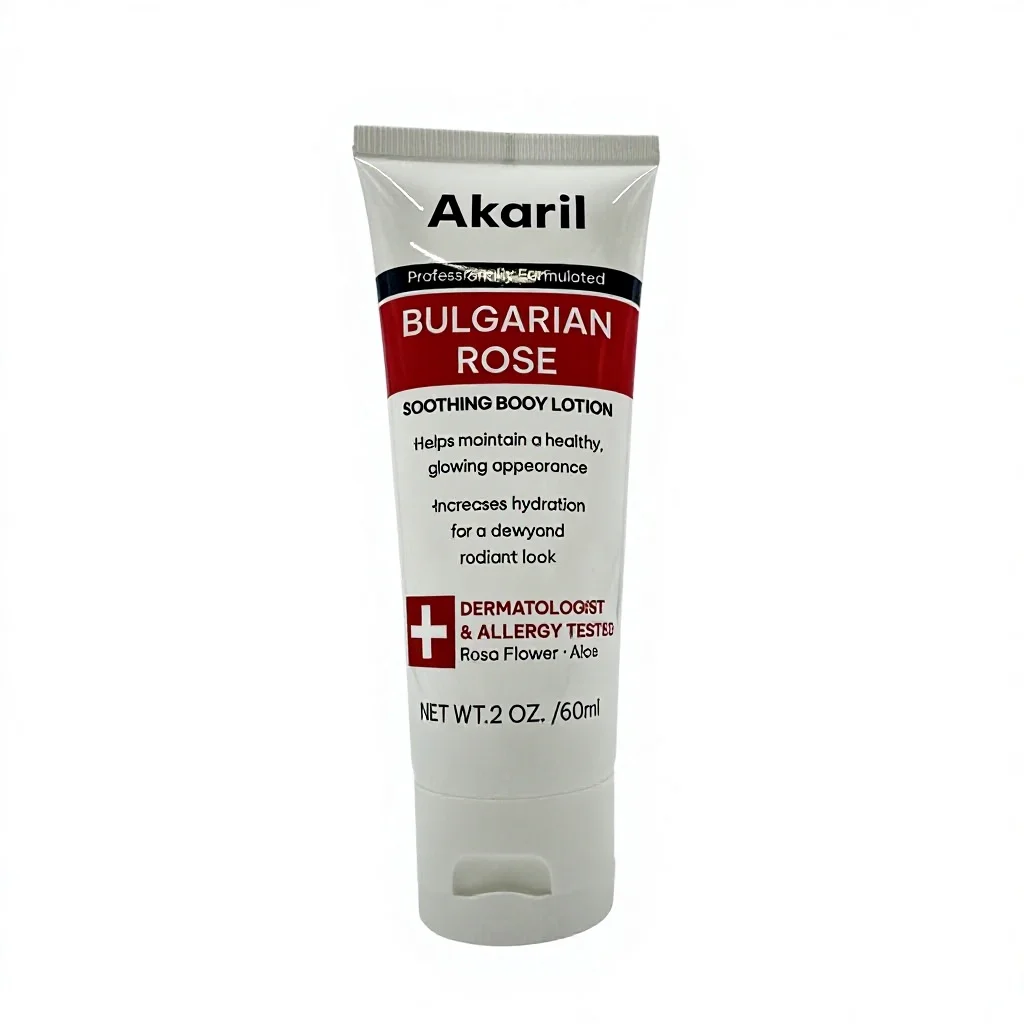 60 мл успокаивающего лосьона для тела с болгарской розой протестированного дерматологами экстрактом розы и алоэ профессиональная формула.