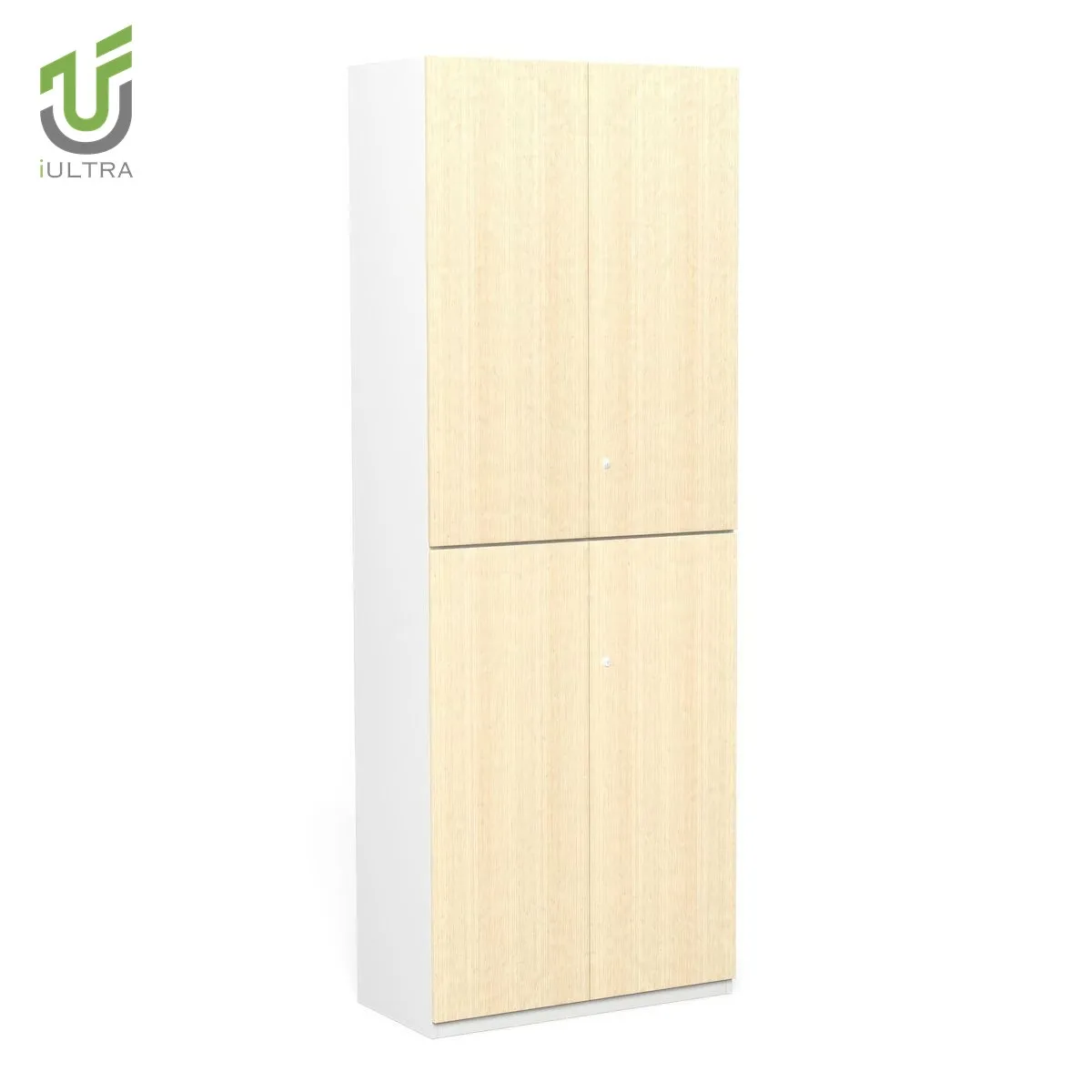 IULTRA Modern Vertical Storage Cabinet Tall MDF Wooden Office Movable Doors Optimal Space Utilization for School Use