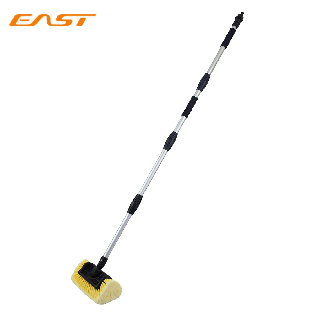 Пятисторонняя четырехполюсная щетка для мойки автомобилей с мягкой щетиной и длинной алюминиевой ручкой EAST