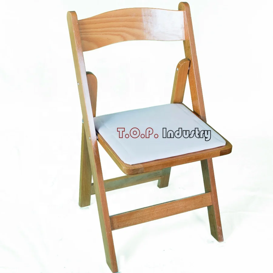 Natural Wood Chair Padded Seat
