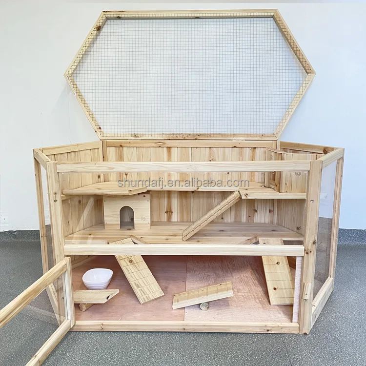 Деревянная клетка для хомяка