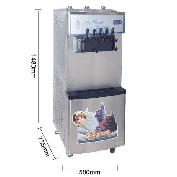 F58 Maker Mix Commercial Price Making Italian Etl Automatic Home 5 Flavor Soft Serve Ice Cream Machine