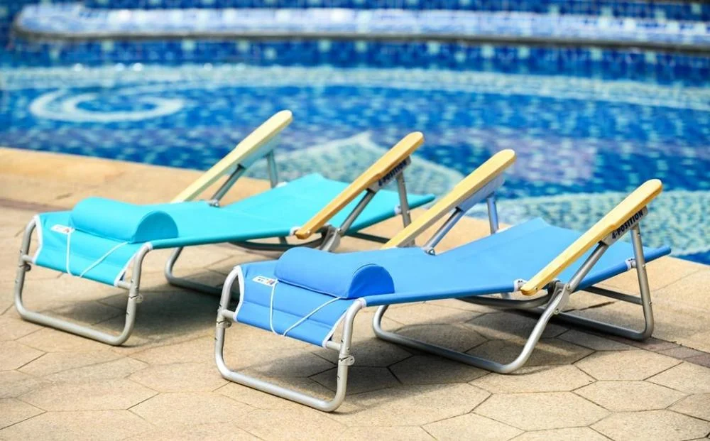 outdoor best foldable pool chaise sunbeds beach backpack lounger