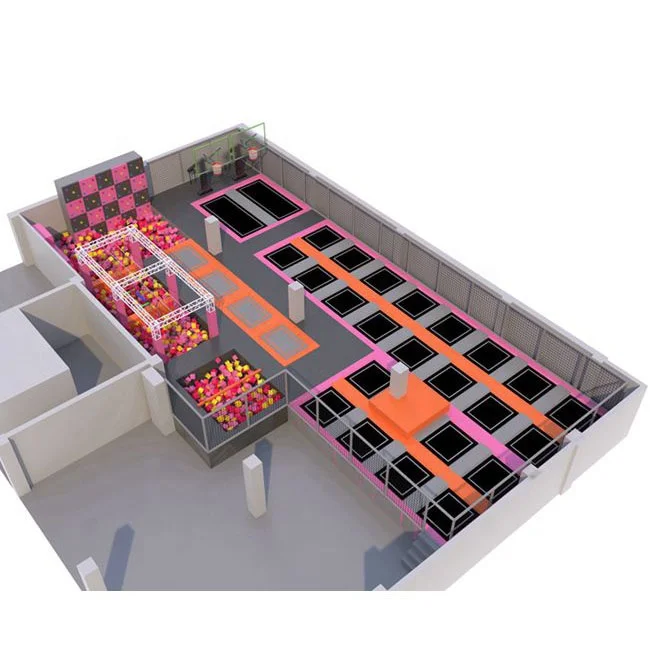 
Small kids indoor playground equipment commercial kids jumping area ball pool funny trampoline park 