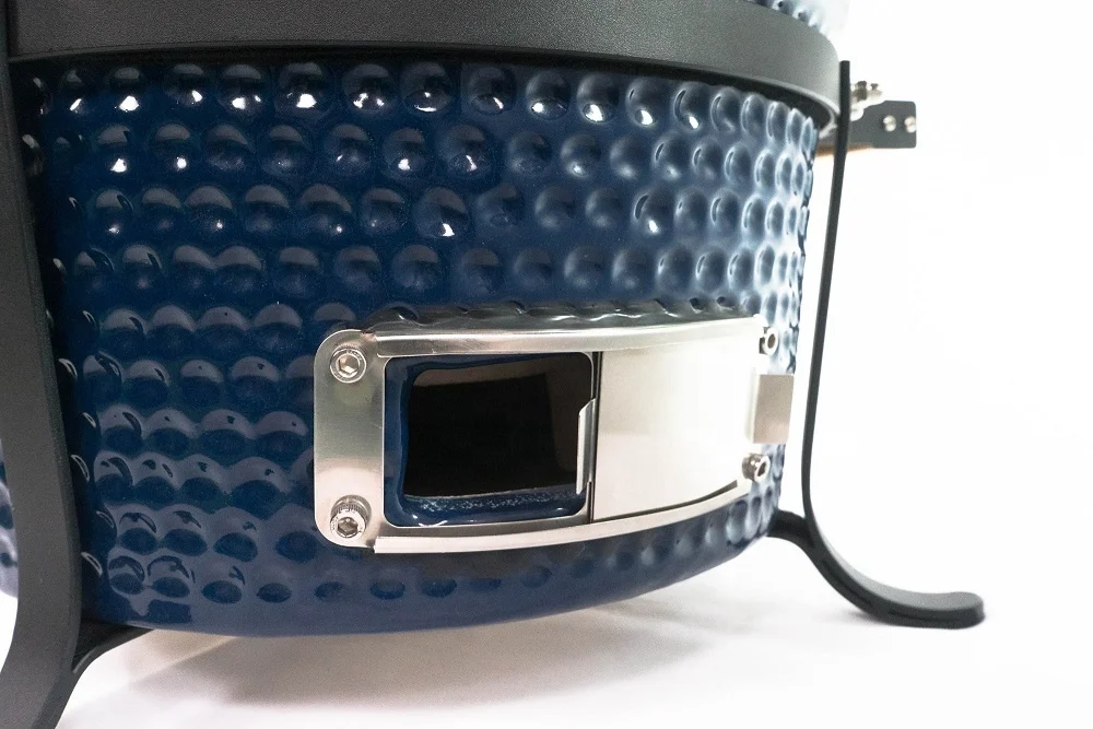 2023 New Design Wholesale Garden Black Red Egg Shape Kamado bbq Ceramic 22 Inch Grill