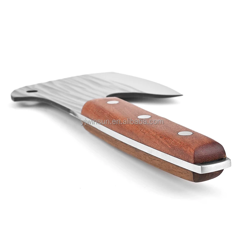 Stainless steel kitchen knife  cleaver knife with forging blade mini kitchen axe  chopper  knife with wooden handle.