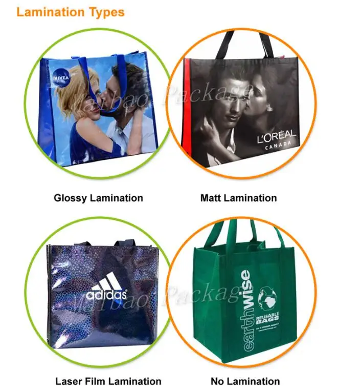 Custom print logo reusable d cut bulk buying grocery tote ecobag pp nonwoven bags laminated non woven fabric shopping bag