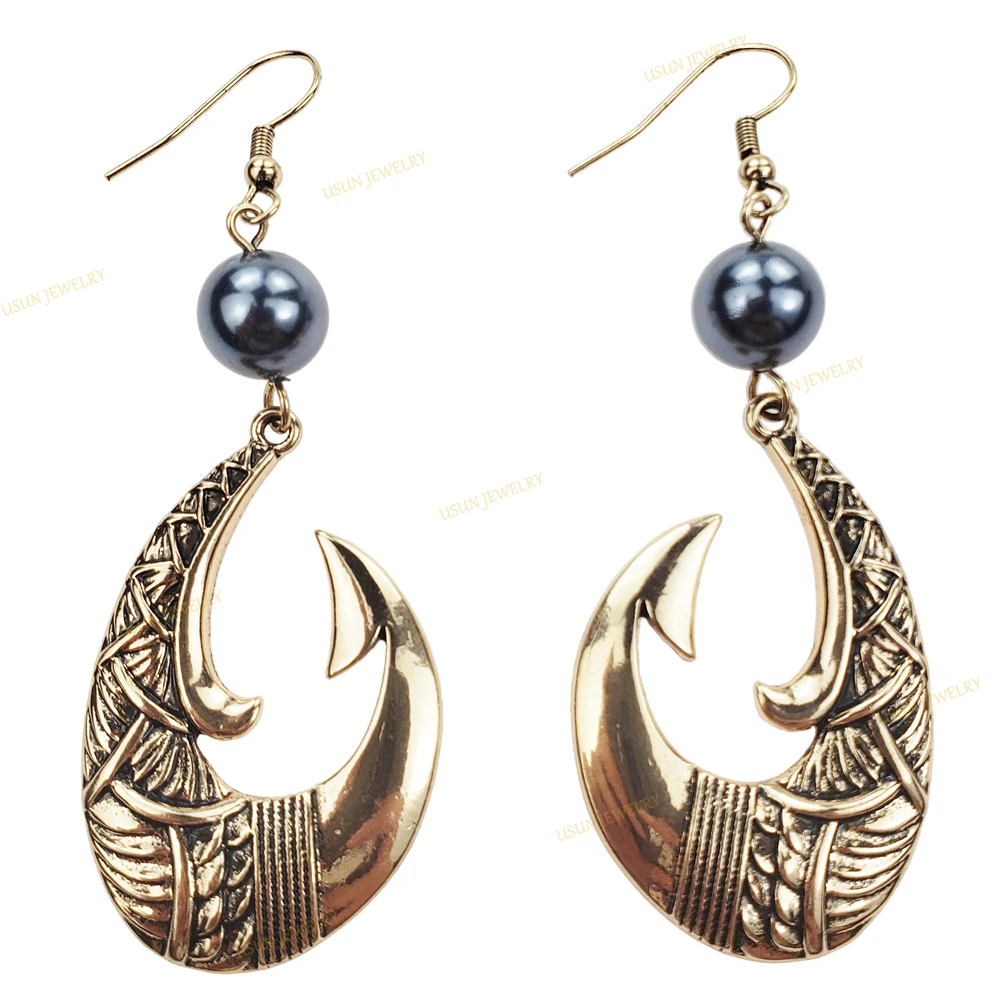 
New arrived hawaiian tribe 14k gold plated pearl earring hooks enamel jewelry earrings for women 