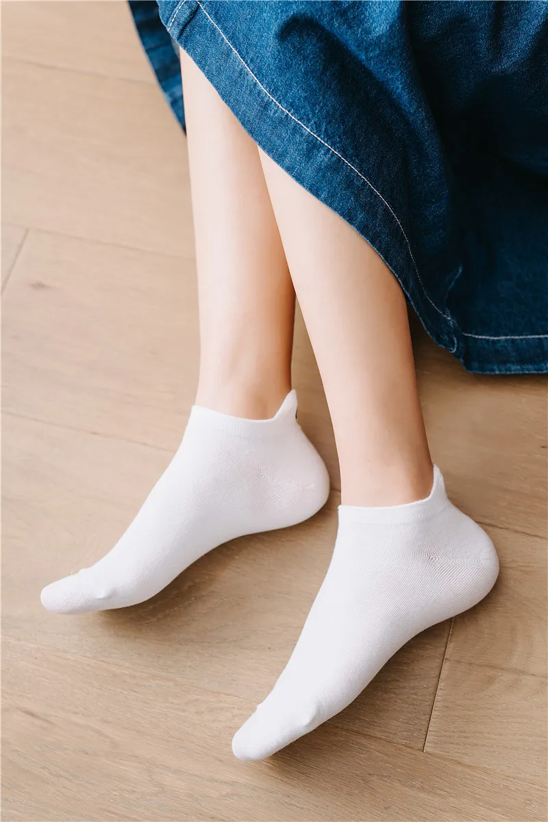 5 Pairs Women Socks Cotton Cute Cartoon Animal Cat Fox Dog Red Heart Female Boat Ankle Socks Short Ear Socks Slippers Summer