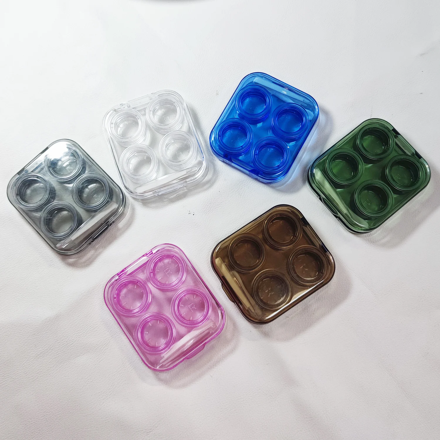 2pairs Onebody Color Contact Lens Case with Tweezers CA3249