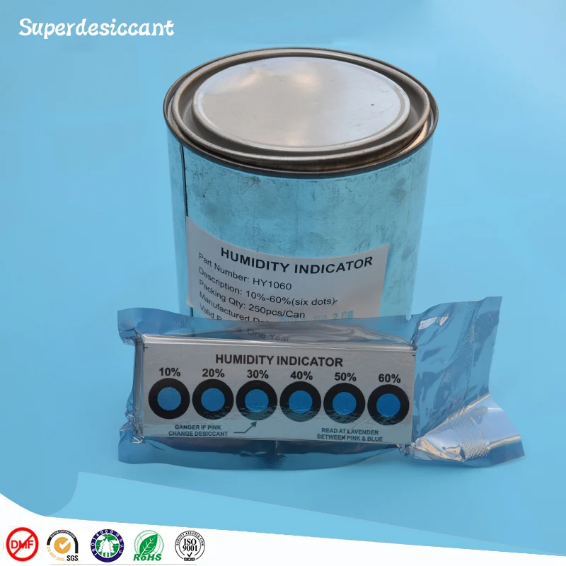 humidity tester Moisture Absorption Desiccant Co - free Humidity Indicator Card