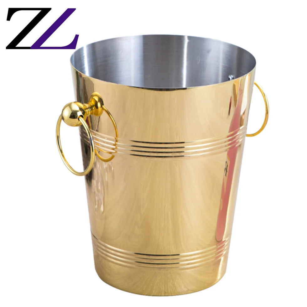 Buffet catering corona beer drink frozen container cooler champagne pail mini silver golden colored metal ice buckets for bar