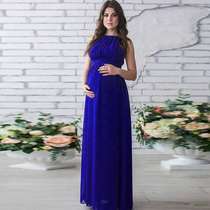 Maternity Gown Photo Shoot Pregnancy Clothes Women Floor Length Photography Maternity White Lace Dress
