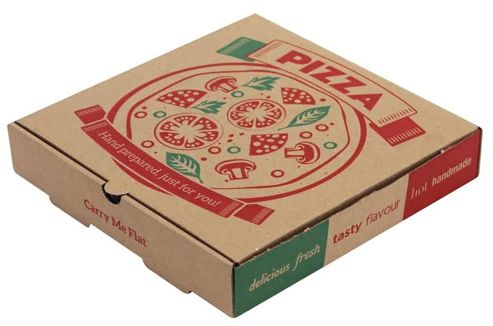 New Style Food Packaging Box Customize Size Corrugated Pizza Delivery Box