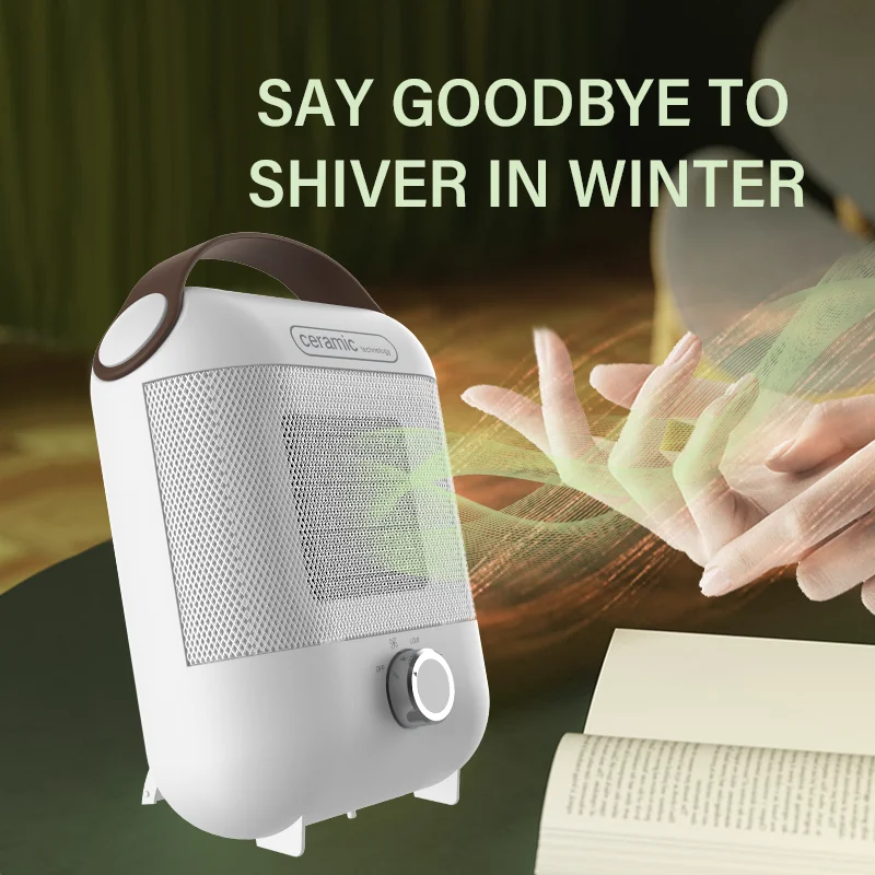 Mini Home Heater Fan Portable Electric Air Heater Warm Fan Desktop for Winter Household Bathroom