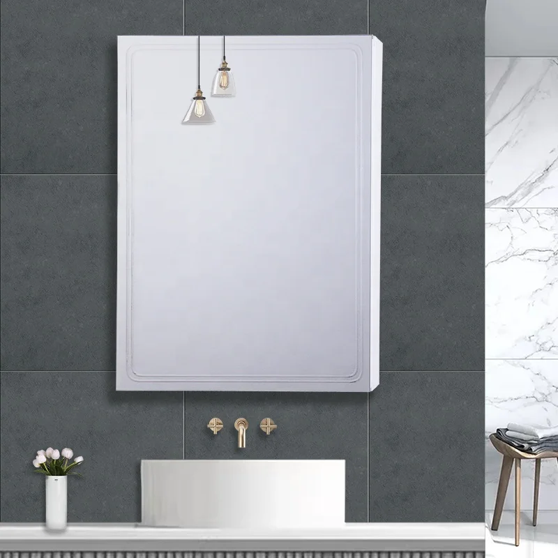 
Modern Toilet Furniture Living Room Dining Room Wall Mounted Stainless Steel Bathroom Mirrored Cabinet 