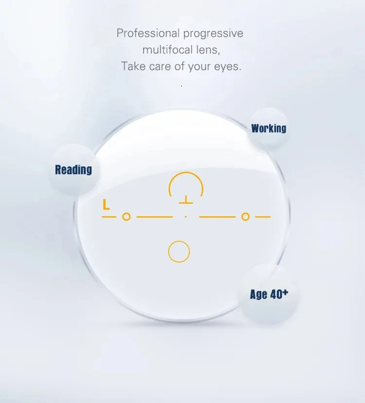 CR39 Resin optical lens 1.56 photo gray/brown progressive reading glasses Multifocal photochromic lenses