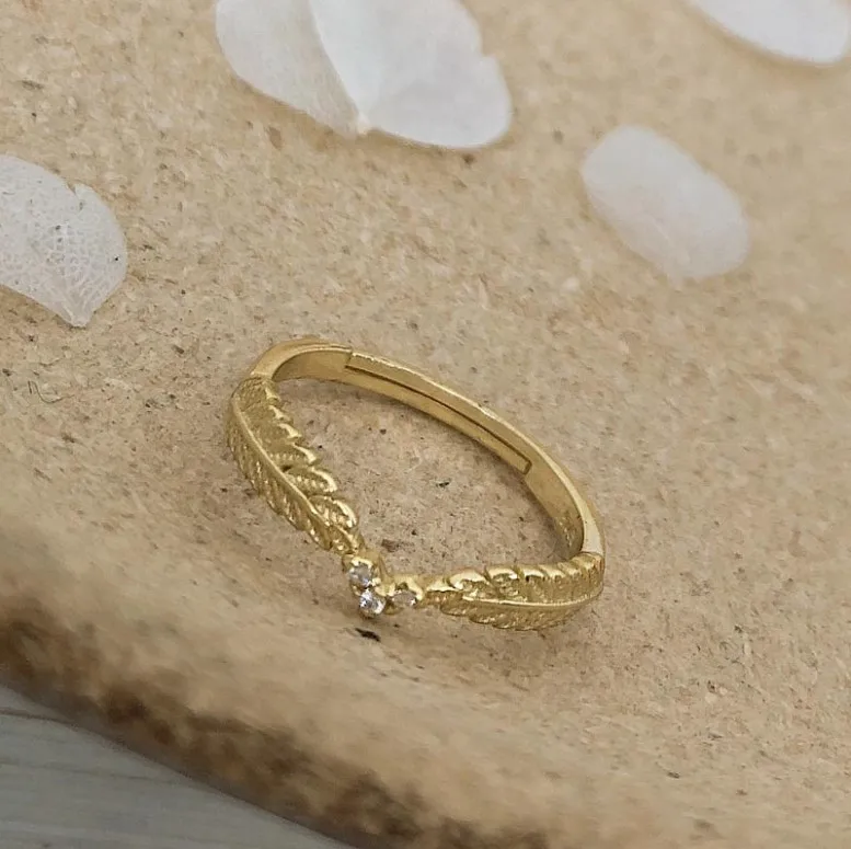 ins style olive branch leaves anillos de compromiso 925 sterling silver 16k gold plated vine ring